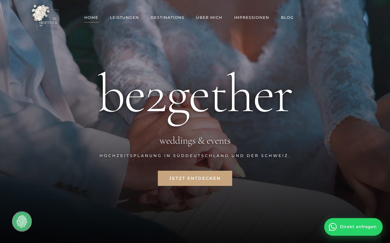 Startseite von be2gether weddings