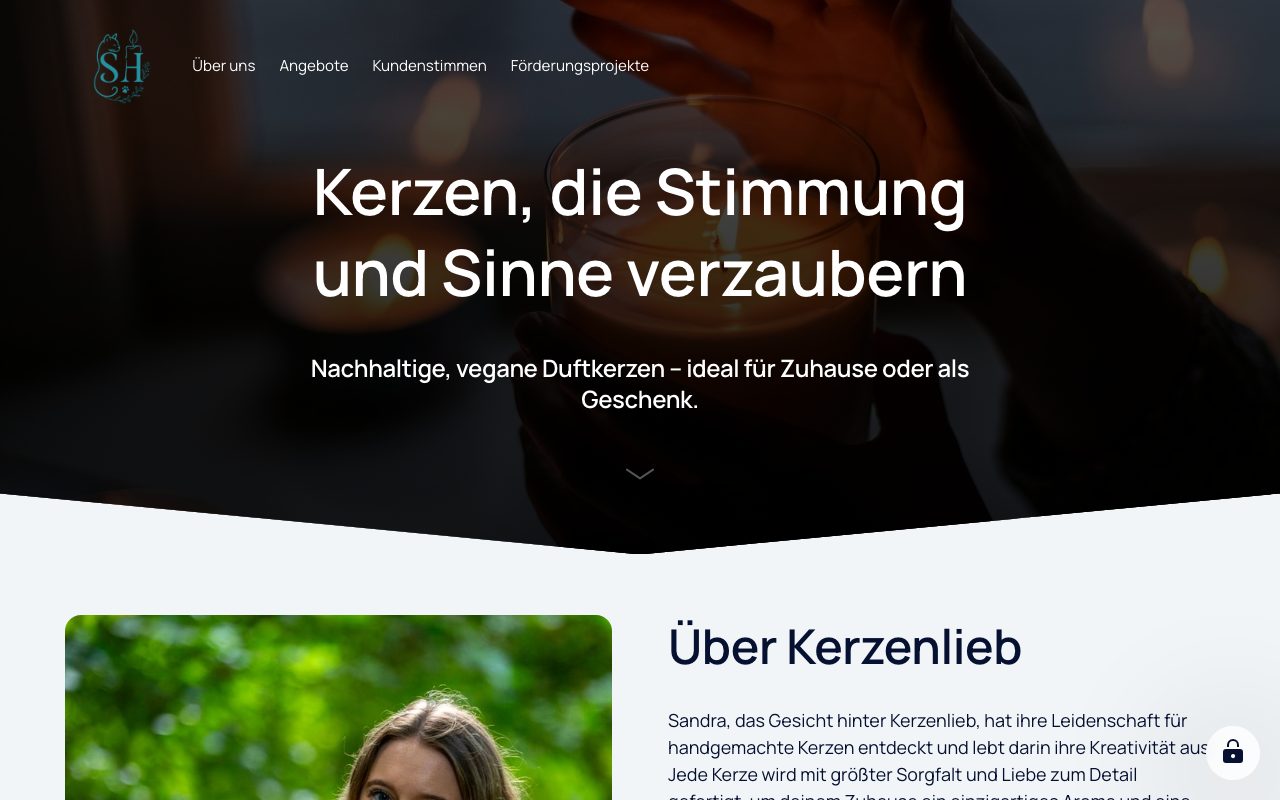Startseite von Kerzenlieb